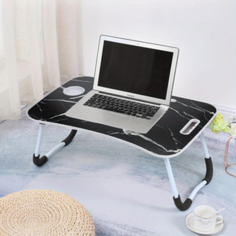 Laptop Bed Table 60 x 40 x 28cm Laptop Table Stand with Foldable Legs& Cup Slot Notebook Stand Computer laptop tray for Sofa Bed - al-zeb-store