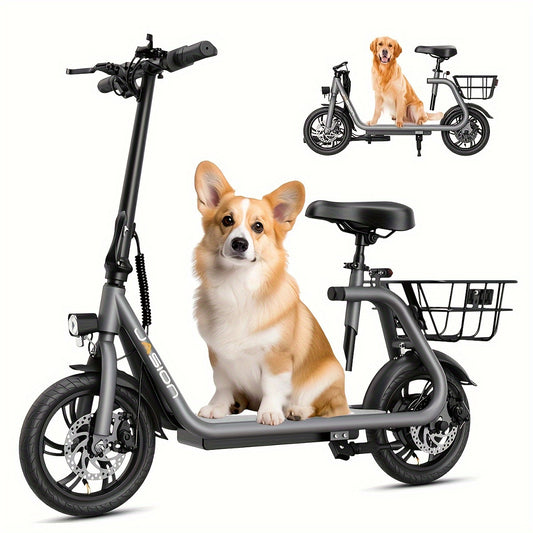 Jasion JS3 High-Power 500W Electric Scooter for Adults - Foldable, Dual Brakes, Up to 20 KM/H Speed, 20 Miles Range, Rechargeable Battery