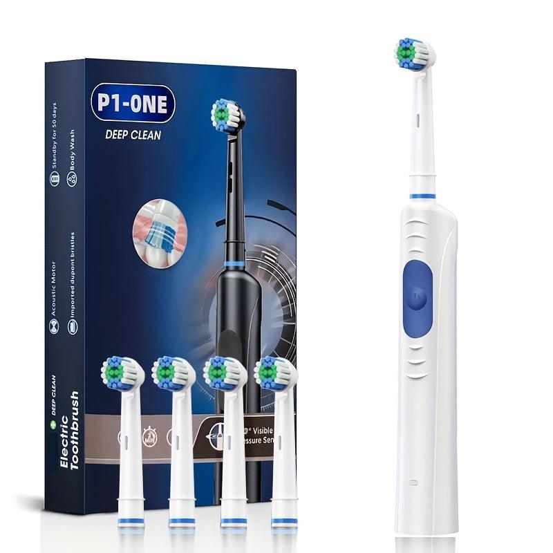 Electric Toothbrush, Adult Rechargeable Fully Automatic Intelligent Toothbrush For Student/Men/Women/Couple, Deep Cleaning Teeth Cleaner - al-zeb-store