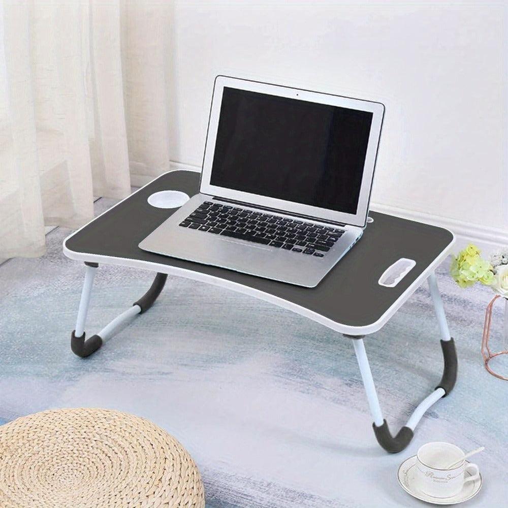 Laptop Bed Table 60 x 40 x 28cm Laptop Table Stand with Foldable Legs& Cup Slot Notebook Stand Computer laptop tray for Sofa Bed - al-zeb-store