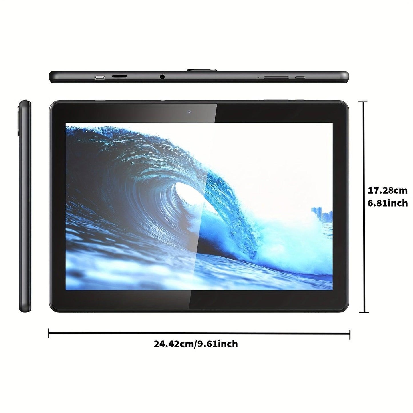 QDDQ Android 13 Tablet, 25.65 Cm Tablet With Keyboard, 12 (6+6)GB+256GB, 1TB Expand, 2 In 1 Tablet, 25.65 Cm Tablet With Case, Mouse, Stylus, 2.4G/5G WiFi, GPS, Tablet PC - al-zeb-store