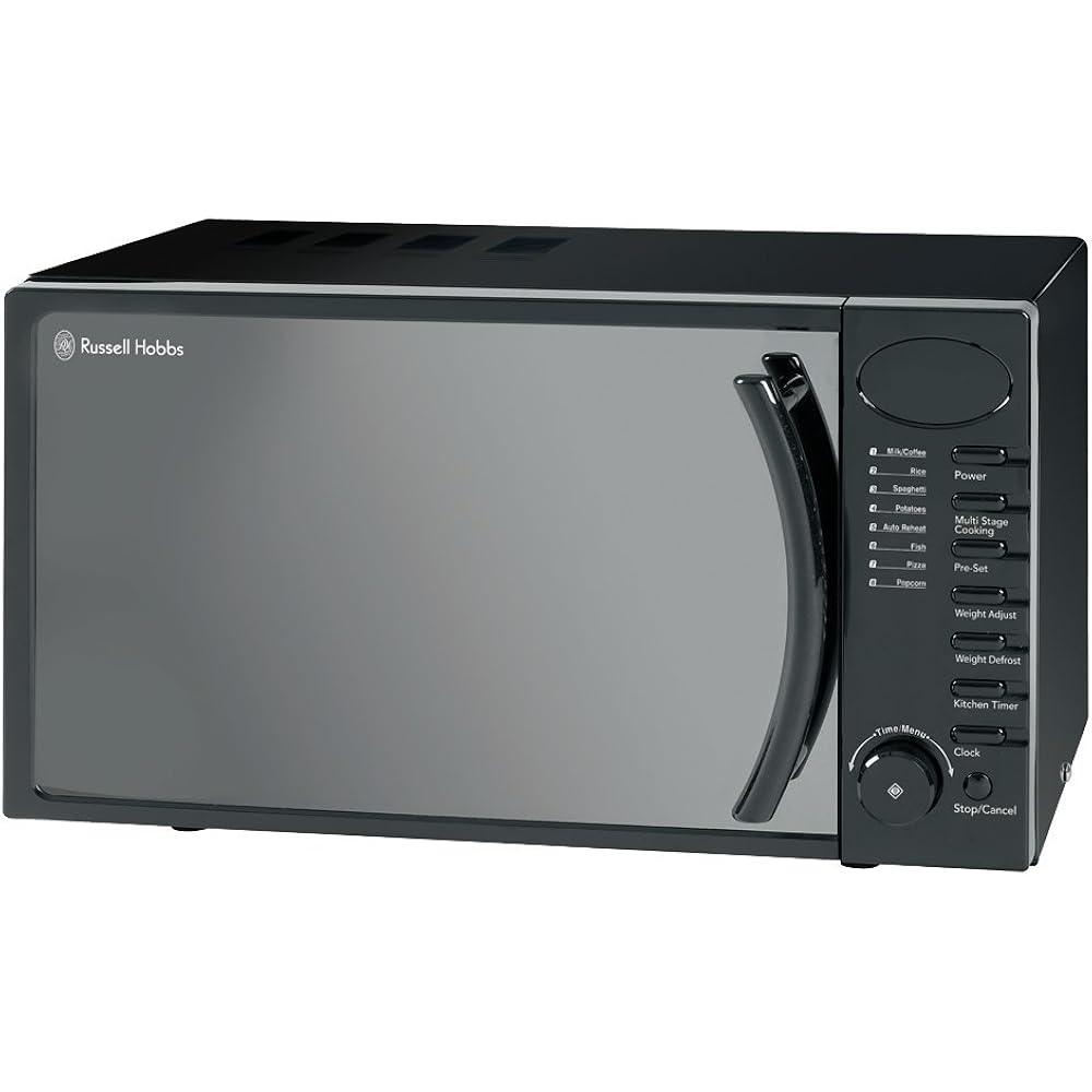 NEW RHM1714B 17 Litre 700 W Black Digital Solo Microwave with 5 Power Levels, Digital Clock and Timer, 8 Auto Cook Menus, Automatic Defrost, Easy Clean - al-zeb-store