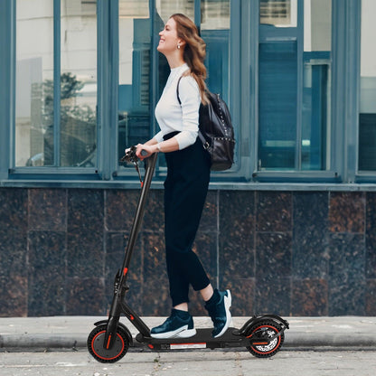 8.5-inch Adult Folding Electric Scooter With LED Display Screen, Motor Power Range Of 350W, A-grade 10.4Ah Lithium Battery, 3 Speed Modes, 15-30 Mile Range And 120kg Load, With Car Lock - al-zeb-store