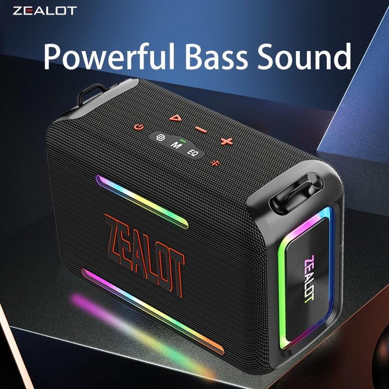 1pc ZEALOT S95 Portable Wireless Speaker, 120W Stereo Sound, 24000mAh Battery, 36H Playtime, IPX-5 Waterproof, Dual Pairing, HiFi Quality, 4 Speaker System, USB Rechargeable, for Home, Car, Outdoor, with App Control & Bass En - al-zeb-store