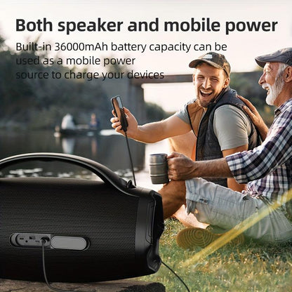 ZEALOT S98 160W High-Power Wireless Speaker with Stunning Subwoofer, 36000mAh Power Bank Function, 3EQ Modes for Unique Sound Experience, RGB Colorful Lighting, TF Card & AUX Playback, TWS Pairing, Ideal for Home Theater, Lar - al-zeb-store