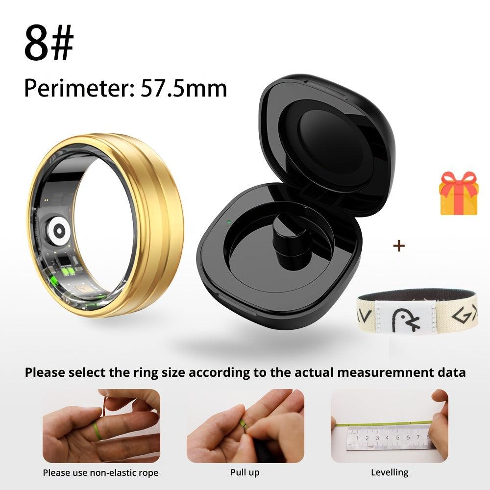 Unisex NFC Smart Ring with Daily Bible Bracelet, Aluminum Alloy, App Control, USB Charging, IP68 Waterproof, Wireless Connectivity, Rechargeable Lithium Polymer Battery, Sports Data Tracking, Gift for Christmas and Valentine' - al-zeb-store