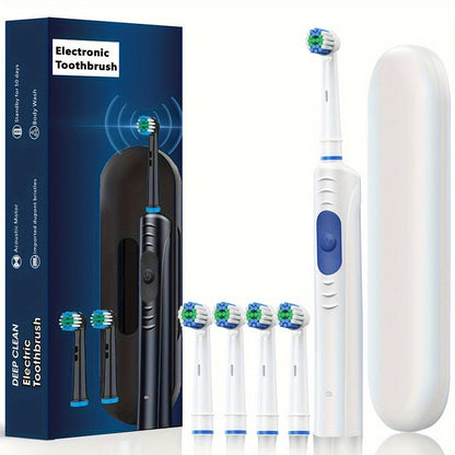 Electric Toothbrush, Adult Rechargeable Fully Automatic Intelligent Toothbrush For Student/Men/Women/Couple, Deep Cleaning Teeth Cleaner - al-zeb-store