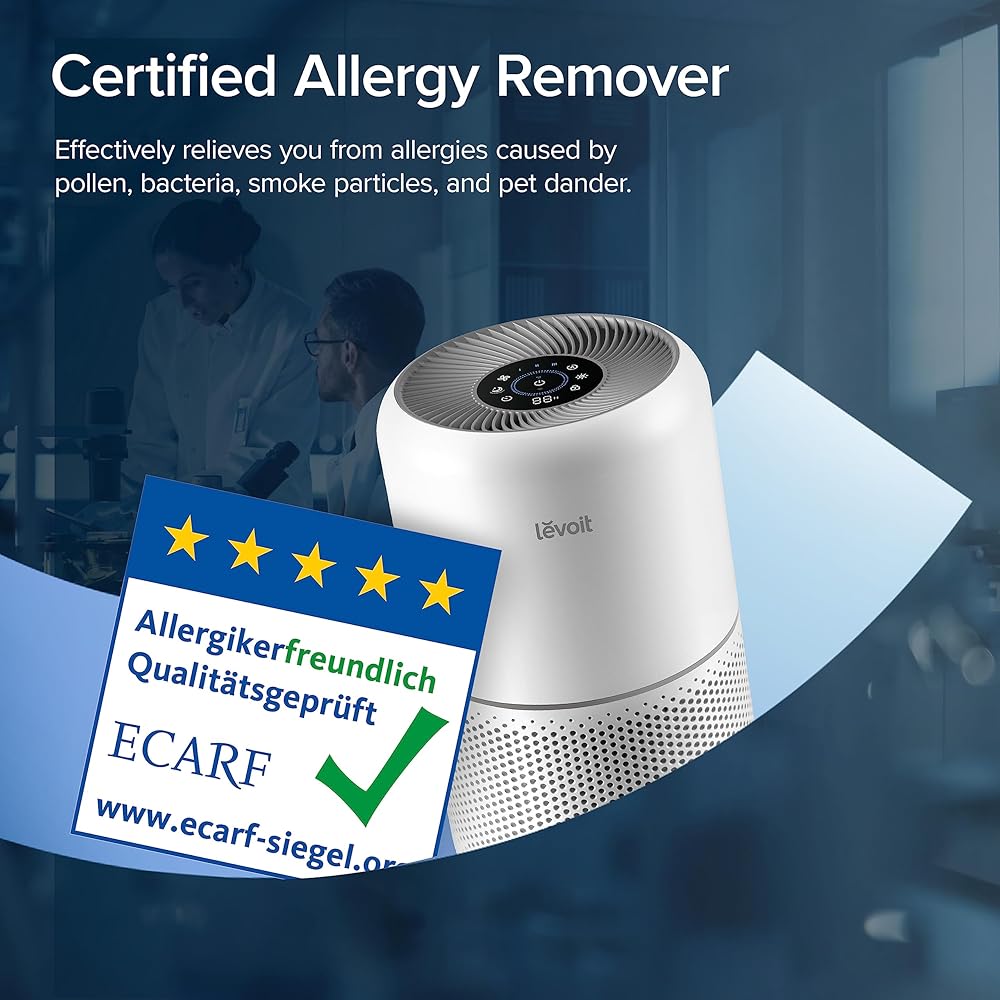 NEW Smart Wifi Air Purifier for Home Bedroom 100m², CADR 240m³/h, HEPA Filter with Air Quality Sensor, Air Frenshener, Alexa Control & Quiet Auto Mode, Removes Pollen Allergen Dust Odour, Core 300S
