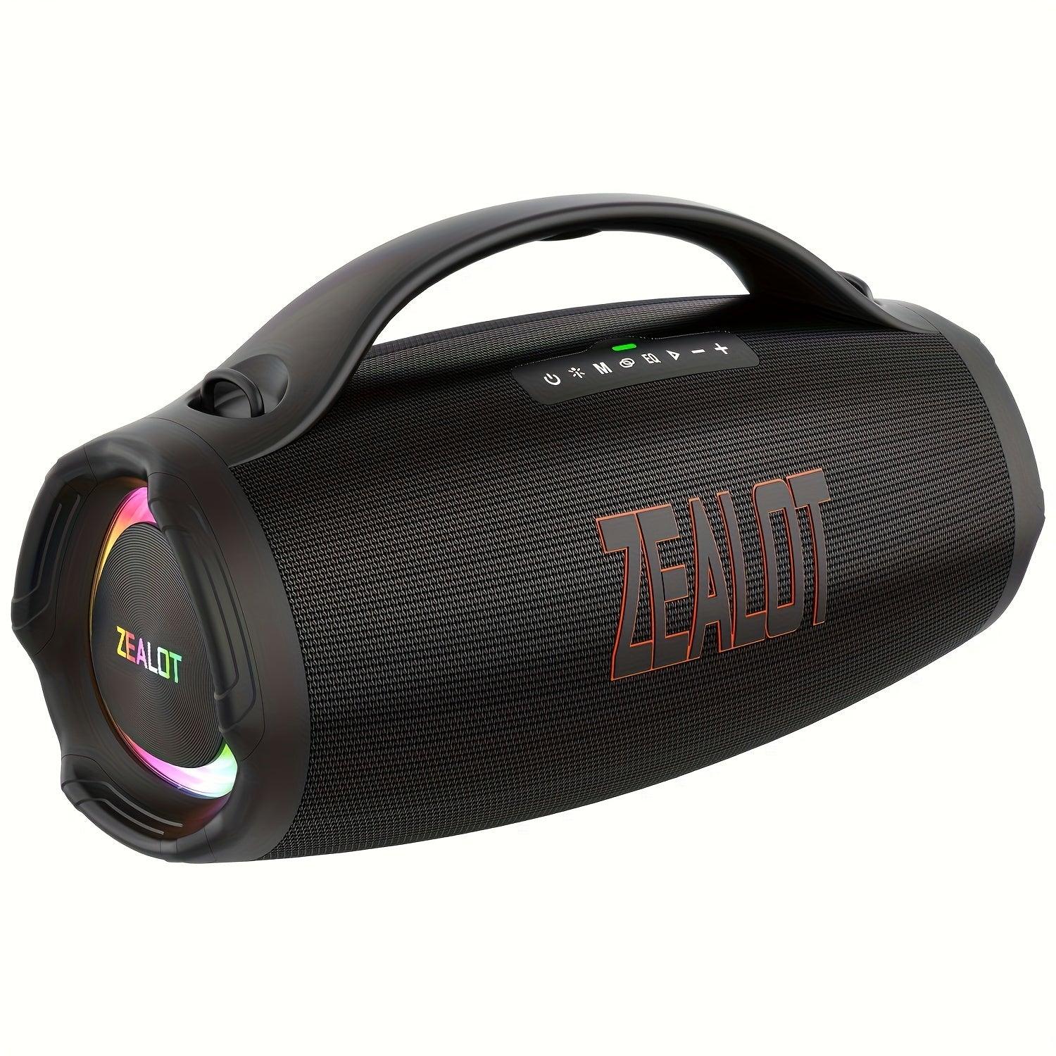 ZEALOT S98 160W Portable Wireless Speaker - IPX5 Waterproof, Dual Pairing, DSP Technology, Fast Charging, 36000mAh Battery for 60 Hours Playtime, Booming Bass, with Type-C & Micro USB Ports - Ideal for Home, Car, Outdoor, Cam - al-zeb-store