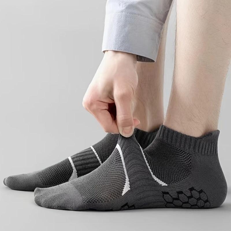 2pcs Men's Breathable Low-Cut Socks - Comfortable, Sweat Absorbent Athletic Ankle Socks for Everyday & Outdoor Wear, Perfect for Spring & Summer, Plus Size Socks - al-zeb-store