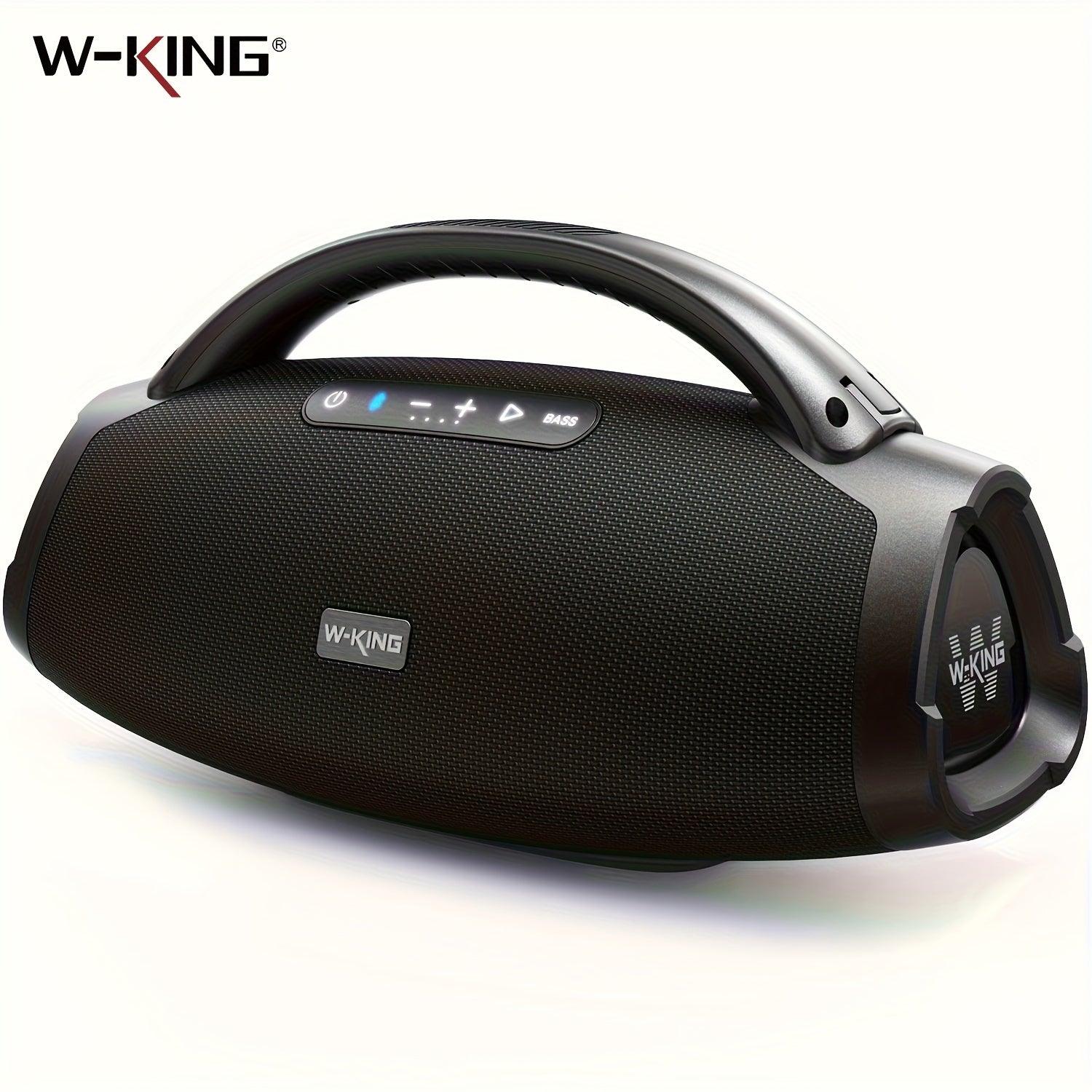 W-KING 200W RMS 250W Peak Ultimate Portable Wireless Speaker, Large Outdoor Speaker with APP Control, 5 Drivers in 3-Way System, Party Speaker with Bass Boost, USB, TF Card, AUX, Guitar Input for Party, Travel - al-zeb-store