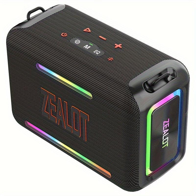 1pc ZEALOT S95 Portable Wireless Speaker, 120W Stereo Sound, 24000mAh Battery, 36H Playtime, IPX-5 Waterproof, Dual Pairing, HiFi Quality, 4 Speaker System, USB Rechargeable, for Home, Car, Outdoor, with App Control & Bass En - al-zeb-store