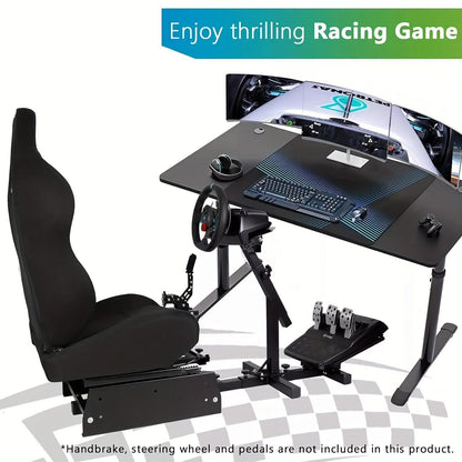 Minneer Racing Cockpit Stable Wheel Stand With Black Seat Adjustable Fit For Logitech G27 G29 G920, Thrustmaster T80 T150 Without Wheel, Pedals, And Shifter - al-zeb-store