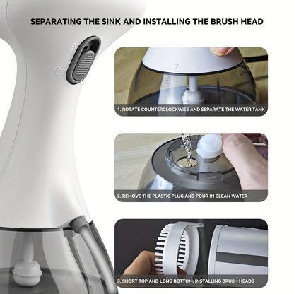 Compact Handheld Garment Steamer - 1500W, Portable Travel Iron for Clothing, Detachable Water Tank, UK Plug, Ideal for Home & Travel Use - al-zeb-store