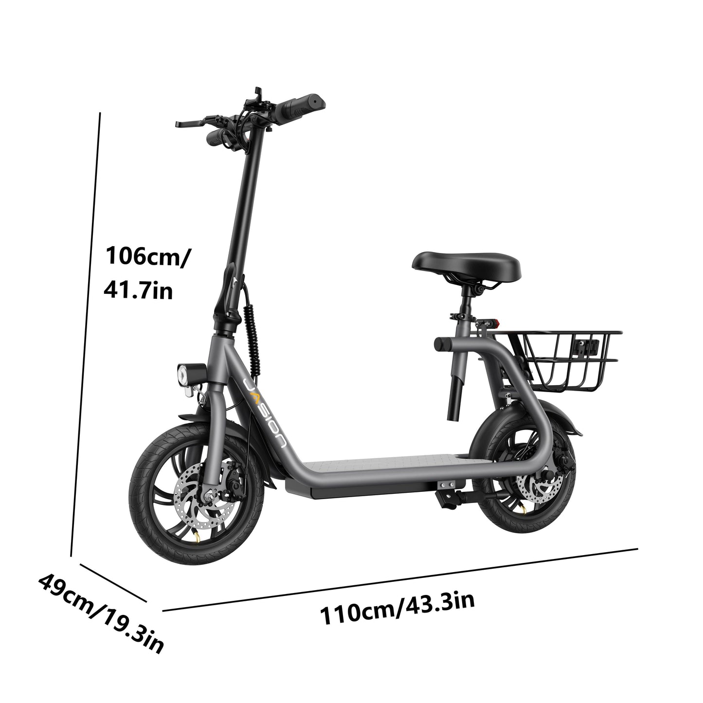 Jasion JS3 High-Power 500W Electric Scooter for Adults - Foldable, Dual Brakes, Up to 20 KM/H Speed, 20 Miles Range, Rechargeable Battery - al-zeb-store