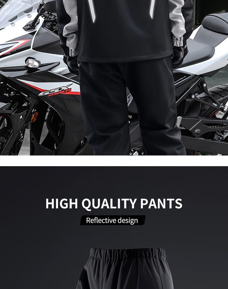 Men'S Raincoat Suit, Raincoat And Rain Pants Waterproof Suit, Motorcycle Riding Suit, Outdoor Waterproof, Breathable, High Performance, Durable Rain Gear, Suitable for Sports, Hiking, Travel B036 Black And Fluorescent Green - al-zeb-store