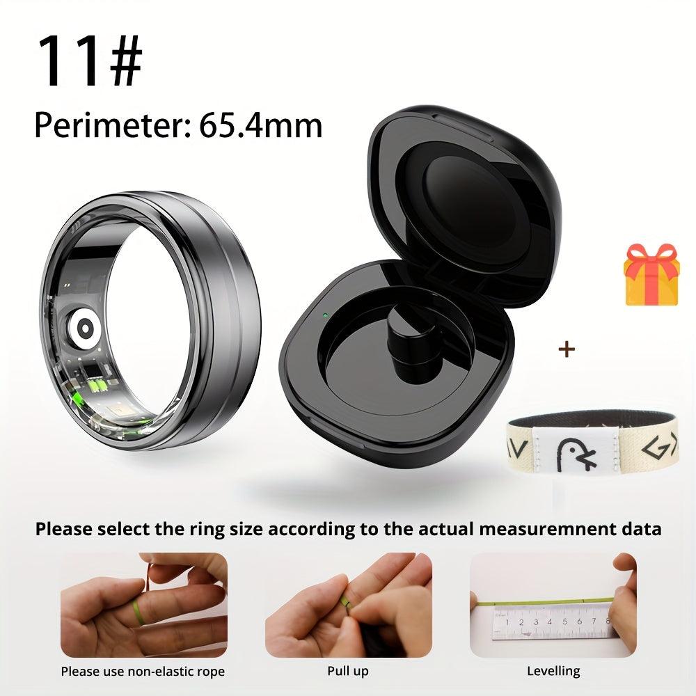 Unisex NFC Smart Ring with Daily Bible Bracelet, Aluminum Alloy, App Control, USB Charging, IP68 Waterproof, Wireless Connectivity, Rechargeable Lithium Polymer Battery, Sports Data Tracking, Gift for Christmas and Valentine' - al-zeb-store